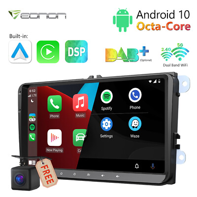 #ad 9quot; Multimedia Android 10 8Core Car Radio Stereo CarPlay GPS Navi Wifi DSP for VW $175.38