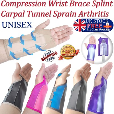 #ad Neoprene NHS Wrist Support Brace Splint Carpal Tunnel Sprain Strain Arthritis $6.76