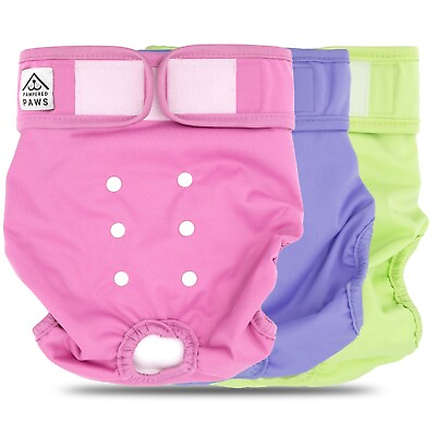 #ad Reusable amp; Washable Dog Diapers 3 Pack for Female Dogs Heat Incontinence $18.99