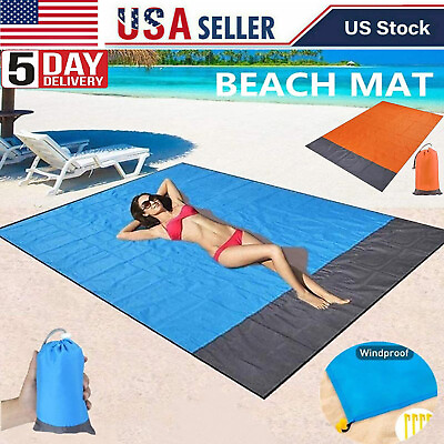#ad Outdoor Pocket Picnic Blanket Waterproof Beach Mat Camping Travel Sand Free Rug $8.47