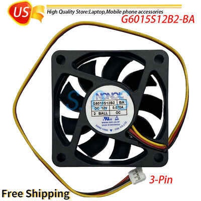 #ad NONOISE Cooling Fan G6015S12B2 BA 12V 0.070A 60*60*15mm 3 Pin For Samsung DLP TV $14.82