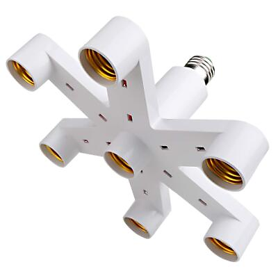 #ad 7 Light Socket Splittermulti Light Bulb Adapter Fireproof Adapter Conventer For $20.45