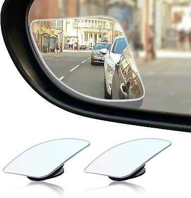 #ad 2PCS 360° Wide Angle Blind Spot Mirror Auto Convex Rear Side View Car Truck SUV $7.99