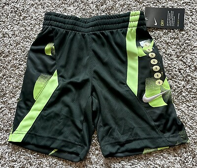 #ad NWT Nike 3D Logo Swoosh Gray Green Shorts Size Kids 6 $9.28