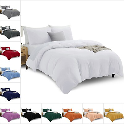 #ad 3 Piece Duvet Cover Set 1800 Series Ultra Soft Queen Size Cover for Comforter $24.99