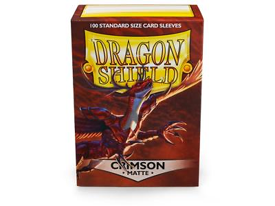 #ad Matte Crimson 100ct Dragon Shield Sleeves Standard Size VOLUME DISCOUNT $11.30