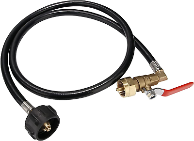 #ad Propane Refill Adapter Hose 48quot; with On Off Control Valve350Psi High Pressure R $24.99