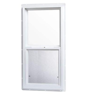 #ad Single Hung Vinyl Window 18in x 36in Garage Porch Durable Standard Frame White $168.60