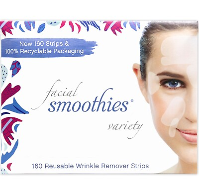 #ad FACIAL SMOOTHIES VARIETY Wrinkle Remover Strips Now with 160 Strips $24.95