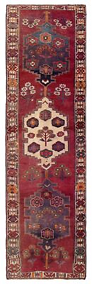 #ad Vintage Bordered Hand Knotted Carpet 4#x27;2quot; x 14#x27;1quot; Traditional Wool Rug $440.40