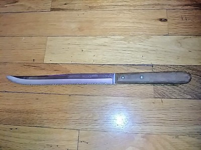 #ad Vintage 8quot; Blade Craftsman Hollow Ground Stainless USA Wooden Handle. $23.99