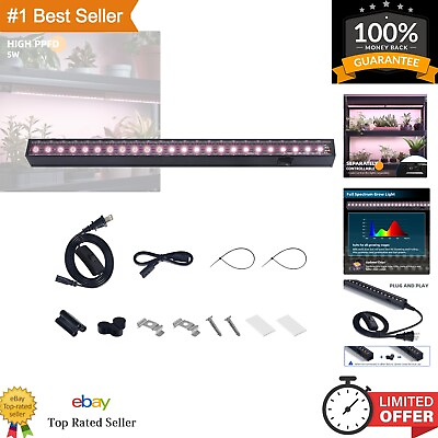 #ad Full Spectrum LED Grow Light Strip Linkable Plug and Play 1ft Pinkish White $18.99