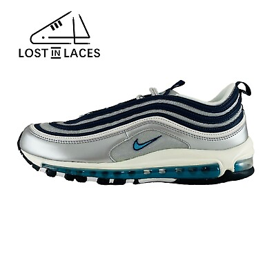 #ad Nike Air Max 97 OG Metallic Silver Blue Sneakers New Shoes Men#x27;s Sizes $118.87