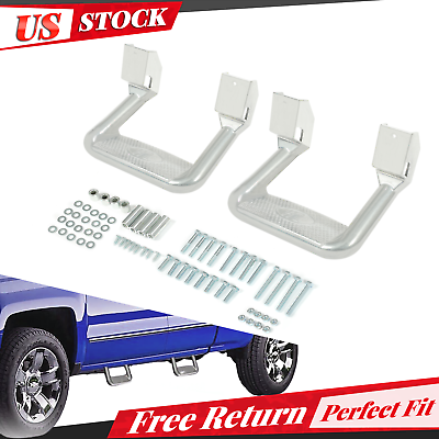 #ad Universal Side Steps Nerf Bars Polished Aluminum for For Truck SUV Pickup 2Pcs $39.50