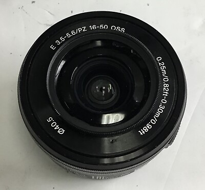 #ad Sony SELP1650 power zoom lens Back Cover Included Damaged Front Lens $70.24