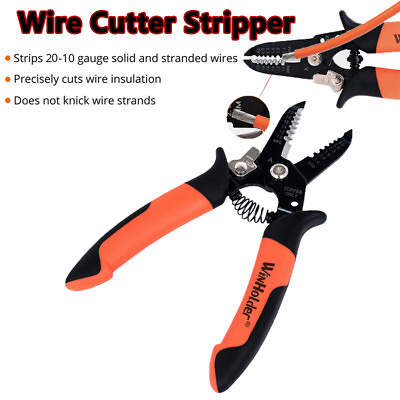 #ad Multifunctional Wire Stripper Crimper Cable Cutter Pliers Electric Tool AWG20 10 $7.99