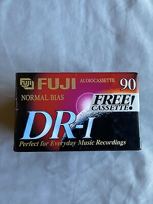 #ad Vtg 6 Pack FUJI DR I 90 Blank Audio Tape Cassette Type 1 Normal Bias NEW SEALED $3.99