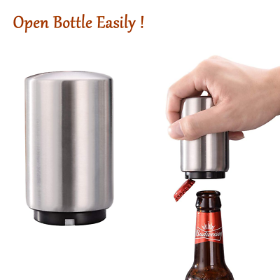 #ad Automatic Beer Soda Bottle Opener Stainless Steel Magnetic Bottle Cap Opener $7.00
