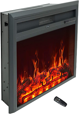 #ad C Hopetree 32 Inch Wide Electric Fireplace Insert Portable Freestanding Heater $258.49
