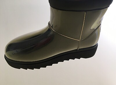#ad New Boots UGG Koolaburra Classic clear Mini Boot Black Size 7 Waterproof style $74.99