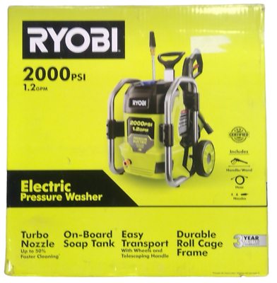 #ad USED RYOBI RY142022 2000PSI Electric Pressure Washer READ $136.97