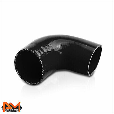 #ad 90 Elbow Coupler 2.75quot; to 3quot; Air Intake Turbo 4 Ply Silicone Hose Reducer Black $10.89