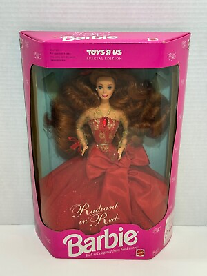 #ad Vintage Radiant in Red Barbie 1992 #1276 Toys R Us Special Edition New in Box $19.95