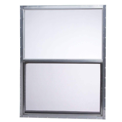 30 in. x 40 in. mobile home single hung aluminum window silver $169.31