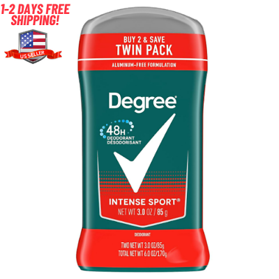 #ad Degree Men Original Deodorant 48 Hour Intense Sport Deodorant For Men 3 oz Twin $10.49
