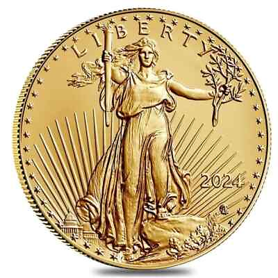#ad 2024 1 10 oz Gold American Eagle Coin $271.59