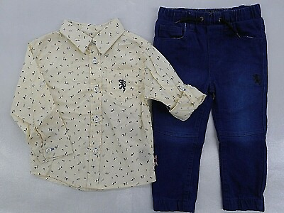 #ad Toddler Boys English Laundry $44 L.S. Causal Shirt amp; Jean Jogger Pants Sz 2T 4T $14.00