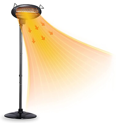 #ad Infrared Electric Patio Heater Portable Stand Heater500w 1000w 1500w Adjusted $86.59