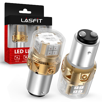 #ad LASFIT 1157 LED Red Brake Tail Light Turn Signal Bulb Side Marker Lamp L2 Series $22.99
