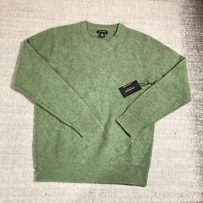 #ad New Isaac Mizrahi Sweater Mens Medium Pullover Cashmere Green Preppy Casual $97.22
