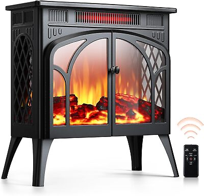 #ad Electric Fireplace Heater 1500W Infrared Fireplace Stove with 3D Flame Effect $440.00