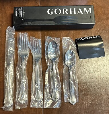 #ad Gorham Lenox Valcourt 18 10 Stainless Steel 5pc. Place Setting Service for 1 NEW $34.99