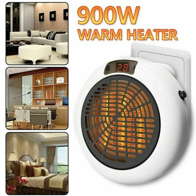#ad #ad Small Portable Plug in Electric Handy Wall Space Toasty Heater Thermostat Timer $16.39