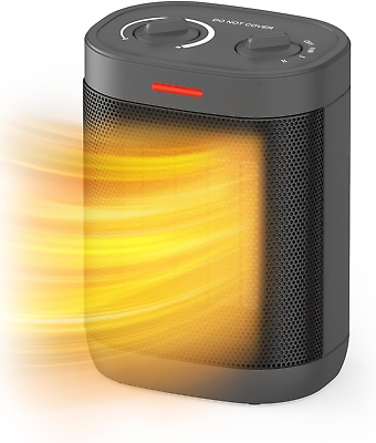 #ad 1500W Electric Heaters for Indoor Use Small Space Heater with Adjustable Thermo $37.45