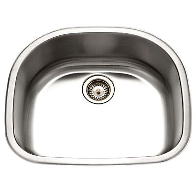 #ad Houzer MS 2409 1 Medallion Designer Series Undermount Single D Bowl Kitchen Sink $222.00