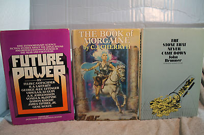 #ad lot vtg old Sci Fi BOOK OF MORGAINE FUTURE POWER THE STONE THAT NEVER CAME DOWN $12.99