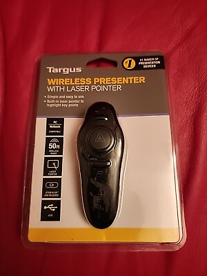#ad Targus AMP16US Wireless Presenter with Laser Pointer 50ft Range New In Package $8.99