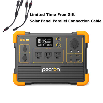 #ad PECRON E600LFP 614Wh 1200W Portable Power Station LiFePO4 Solar Generator Camp $329.00
