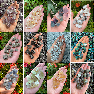 #ad Wholesale Small Natural Rough Stones GENUINE Raw Crystals Choose Gemstone Type $5.70