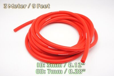 3 METRE RED SILICONE VACUUM HOSE AIR ENGINE BAY DRESS UP 3MM FIT AUDI $10.99