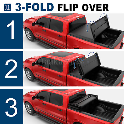 #ad 5.7ft Bed Soft Tri Fold Tonneau Cover Fits 09 22 Dodge Ram 1500 Classic New Body $142.99