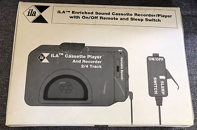 #ad ILA Enriched Sound Cassette Recorder Player On Off Remote amp; Sleep Switch Vintage $15.00