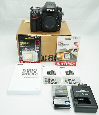 #ad Nikon D800 36.3 MP Digital SLR Camera amp; 3 New Storage cards Shutter Count: 2201 $600.00