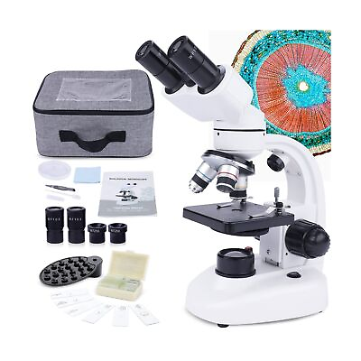 #ad 40X 1000X Binocular Microscope for Adults Compound Binocular Microscope with... $193.78
