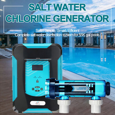 #ad 10 55K Gallons Salt Chlorinator cell panel pool supplies compatible with Hayward $429.98