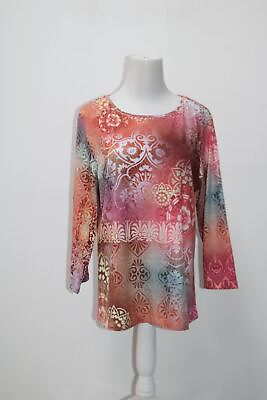 #ad Cold Water Creek Women#x27;s Top Pink M Pre Owned $5.99